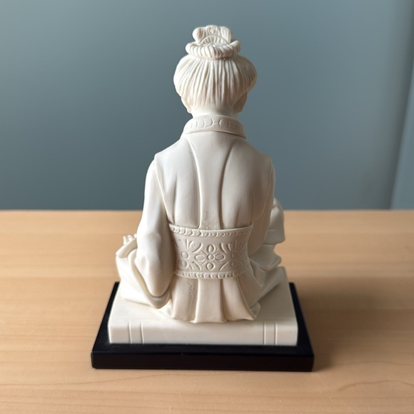 A.Gianelli Marble Asian Girl musician Statue - Picture 7 of 10